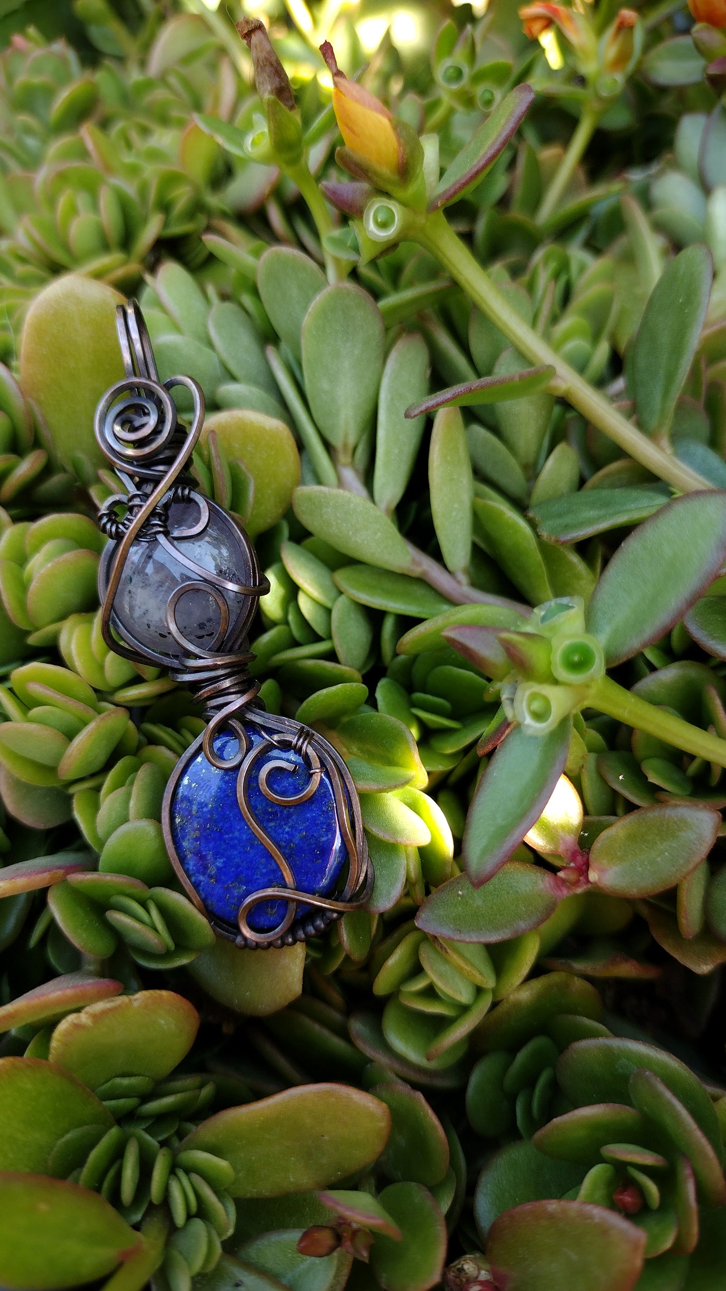 Amethyst & Lapis Lazuli Totem Pendant